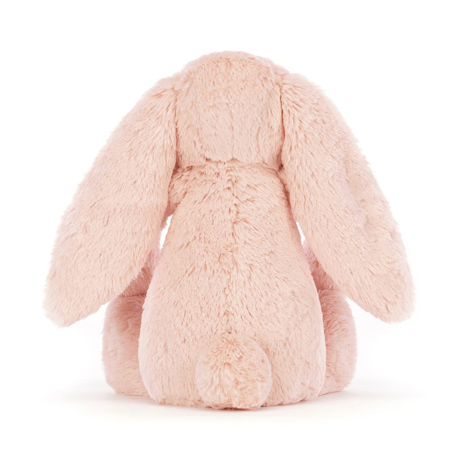Bashful Blush Bunny plush toy by Jellycat, featuring soft fur and floppy ears, sitting on a white background.