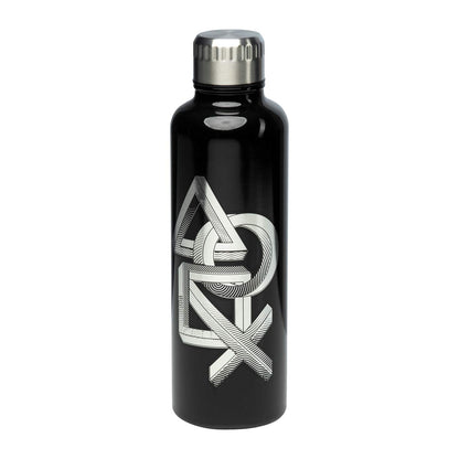Paladone PlayStation metal water bottle, 480ml stainless steel with PlayStation logo, outdoor hydration container.