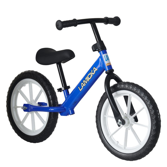BSTSEL 12" Balance Bike For 2-6 Years Old Stride Walking Bike, With Adjustable Handlebar And Seat Wheel With Light No Pedal Training Bicycle Flat-Free Tires (12 inch Blue)