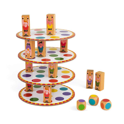 Janod - Acrobat' - Skill and Strategy Game - Children's Board Games - Concentration and Fine Motor Skills - 2 Players and Up - from 5 Years Old, J02757