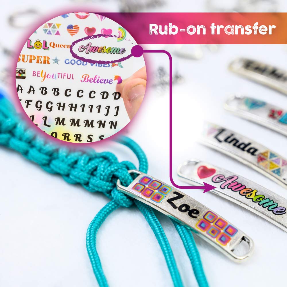 Paracord Bracelet Making Kit with Charms - Art & Craft Gift for KIDS Age 8 9 10 11 12 & Teens 13 14 Year Old. Make Your Own Friendship & Jewellery for Birthday, Travel Activity, Camp & Project
