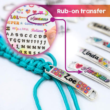 Paracord Bracelet Making Kit with Charms - Art & Craft Gift for KIDS Age 8 9 10 11 12 & Teens 13 14 Year Old. Make Your Own Friendship & Jewellery for Birthday, Travel Activity, Camp & Project