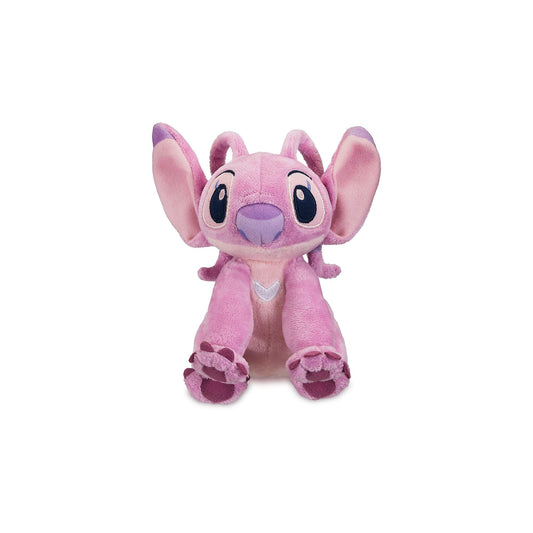 Disney Store Official Angel Mini Bean Bag Plush, Lilo & Stitch, 17cm/7”, Small Cuddly Stuffed Pink Toy Alien, Suitable for Ages 0+