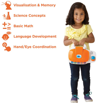 VTech 155403 Pre School Laptop Interactive Educational Kids Computer Toy with 30 Activities Suitable for Children 3, 4, 5+ Year Olds Boys & Girls, White/Orange