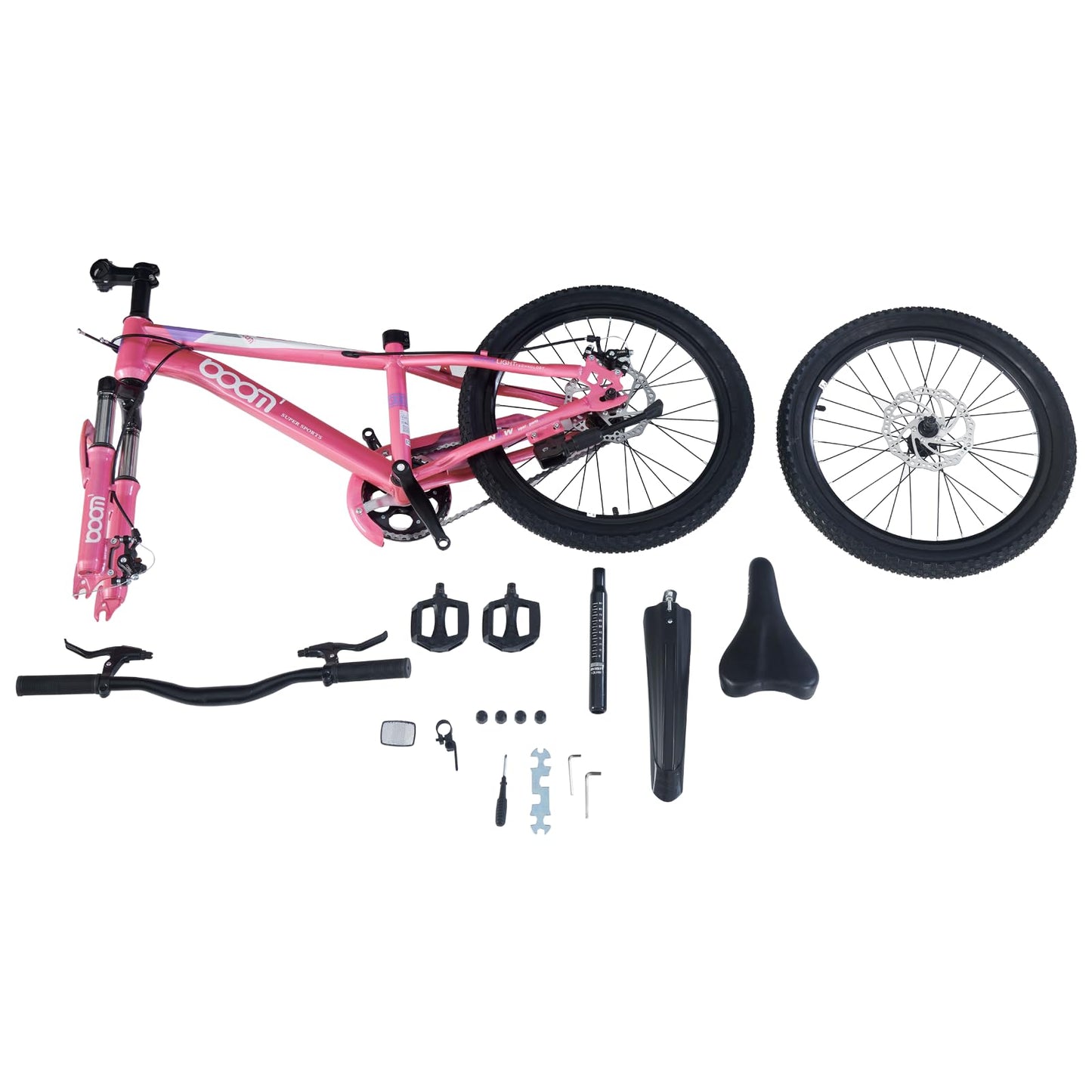 LSBIKE 18 20 22Inch Mountain Kid Bike, Children Bicycle for 5-13 Years Boys & Girls, Kid bikes with Front and Rear Disc Brakes, Mudguards and Front Shock Absorber, Reflector (Grey, 18inch)