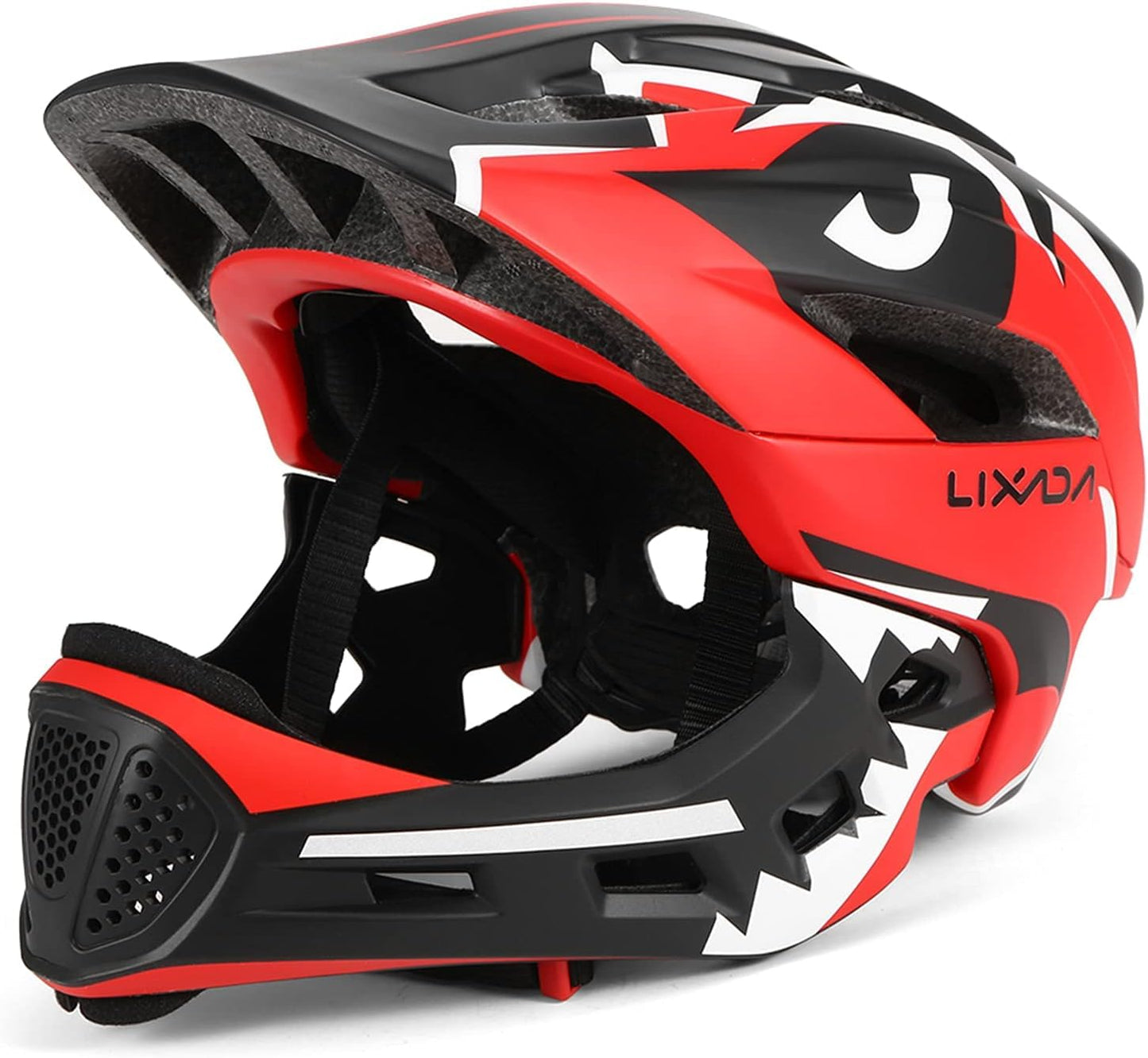 Lixada Kids Full Face Helmet Detachable Full Face Kids Bike Helmet Children Sports Safety Helmet for Cycling Skateboarding Roller Skating