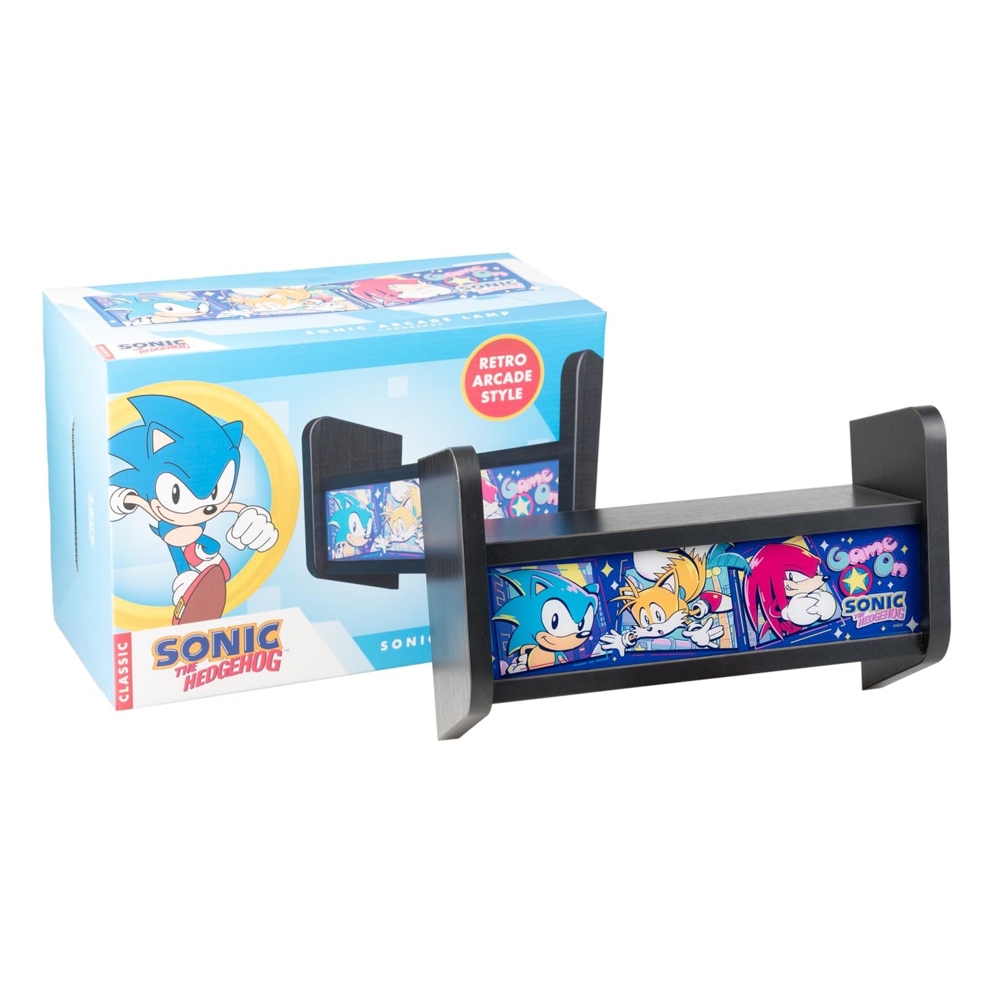 Grupo Erik USB Lamp & Shelf - Sonic The Hedgehog Gifts | Mini Arcade Machine Wall Shelf, Wall Light USB, Mood Light | Gamer Gifts, Gaming Setup Accessories, Sonic Gifts