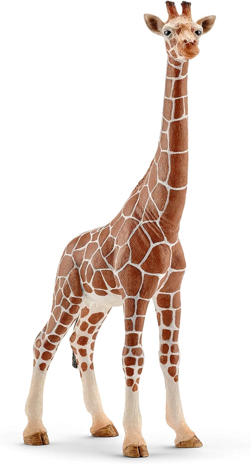 SCHLEICH Wild Life Realistic Female Giraffe Animal Figurine - Authentic Detailed Wild Female Giraffe Toy for Boys and Girls Education Imagination and Play, Highly Durable Gift for Kids Ages 3+