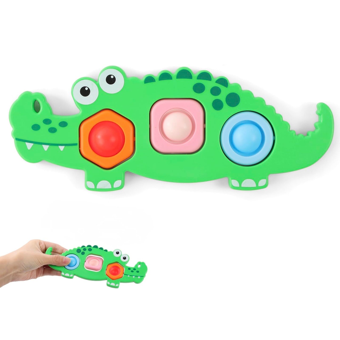 AYESY fidget popper sensory toy with airplane design, suitable for toddlers 12+ months, stress relief, and travel activities.