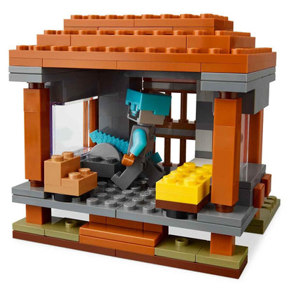 LEGO Minecraft The Pillager Outpost and Ravager Toy - incl. a Posable Figure with a Snapping Jaw Function, and a Village Fortress - Gaming Gift for 9+ Year Old Boys & Girls - 21278