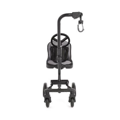 Roma Uptown 4 Wheel Toddler Seat & Steering Wheel, Universal Buggy Board with Seat, Side Attachment for Pushchairs & Buggies, Supports Up to 25kg, Eliminates Double Pram Need