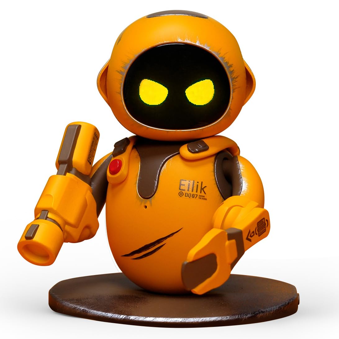 Energize Lab Eilik DQ touch interactive robot pet with expressive face, idle animations, and mini-games for kids.