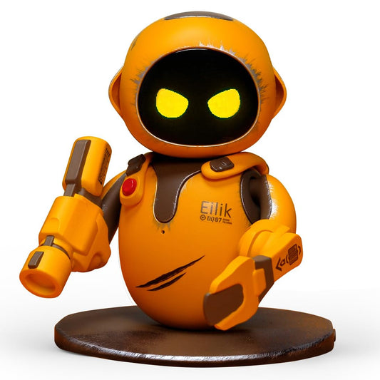 Energize Lab Eilik DQ touch interactive robot pet with expressive face, idle animations, and mini-games for kids.