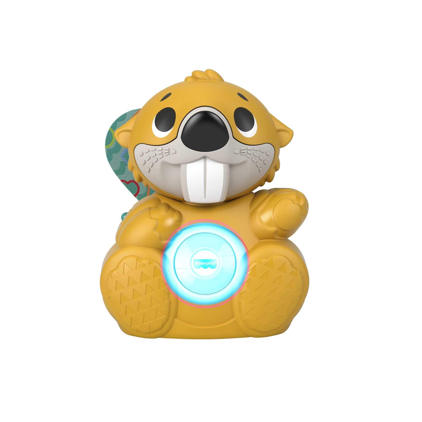 Fisher-Price Linkimals Boppin’ Beaver - UK English Edition, Light-up Musical Activity Toy for Baby, GXD79