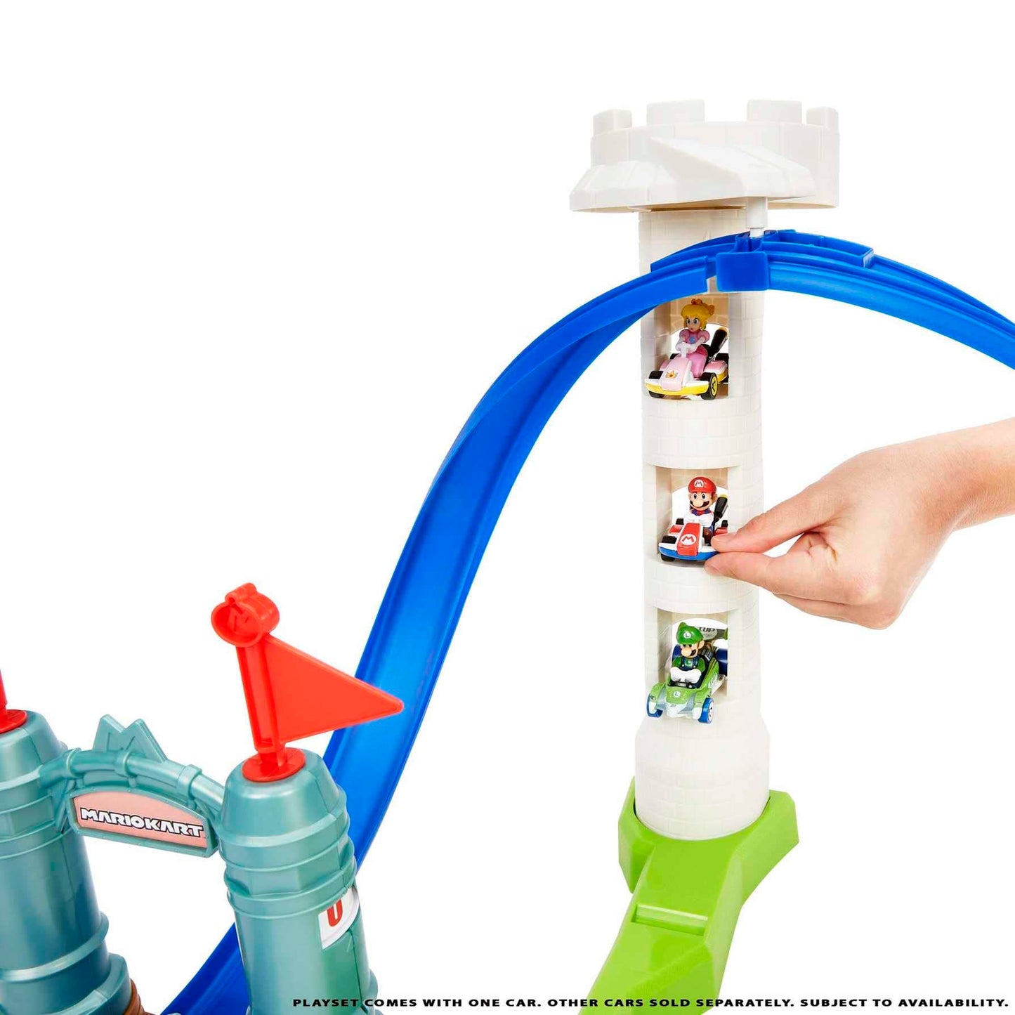 Hot Wheels Mario Kart Circuit Slam Track Set with Mario Kart Vehicle, Video Game-Inspired Playset for Kids & Fans Age 5+