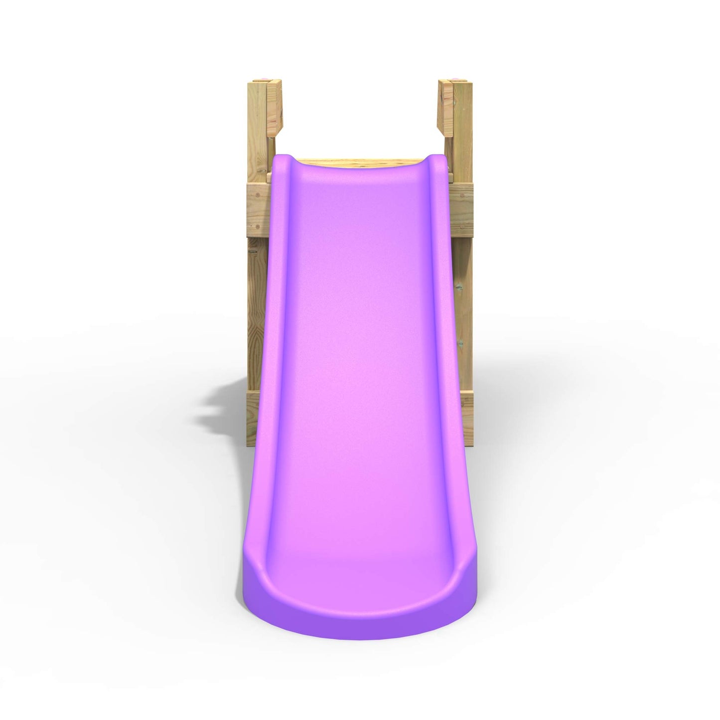 Rebo® Free Standing Garden Wave Slide with Wooden Platform - 4FT (120cm) Slide Purple | OutdoorToys | Pressure Treated Timber, Strong and Sturdy Construction