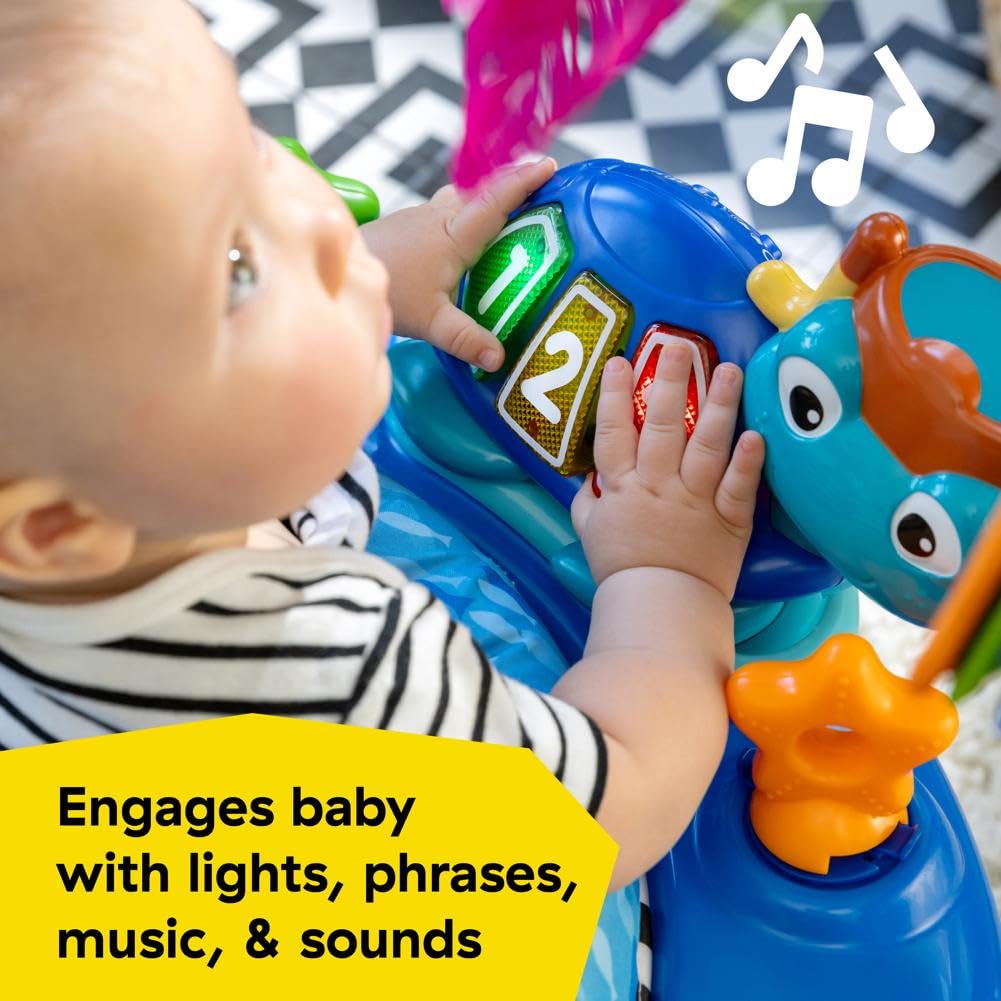 Baby Einstein Neptune's Ocean Discovery Activity Jumper with removable toys, colorful play center, 360° rotation, for babies 6 months+