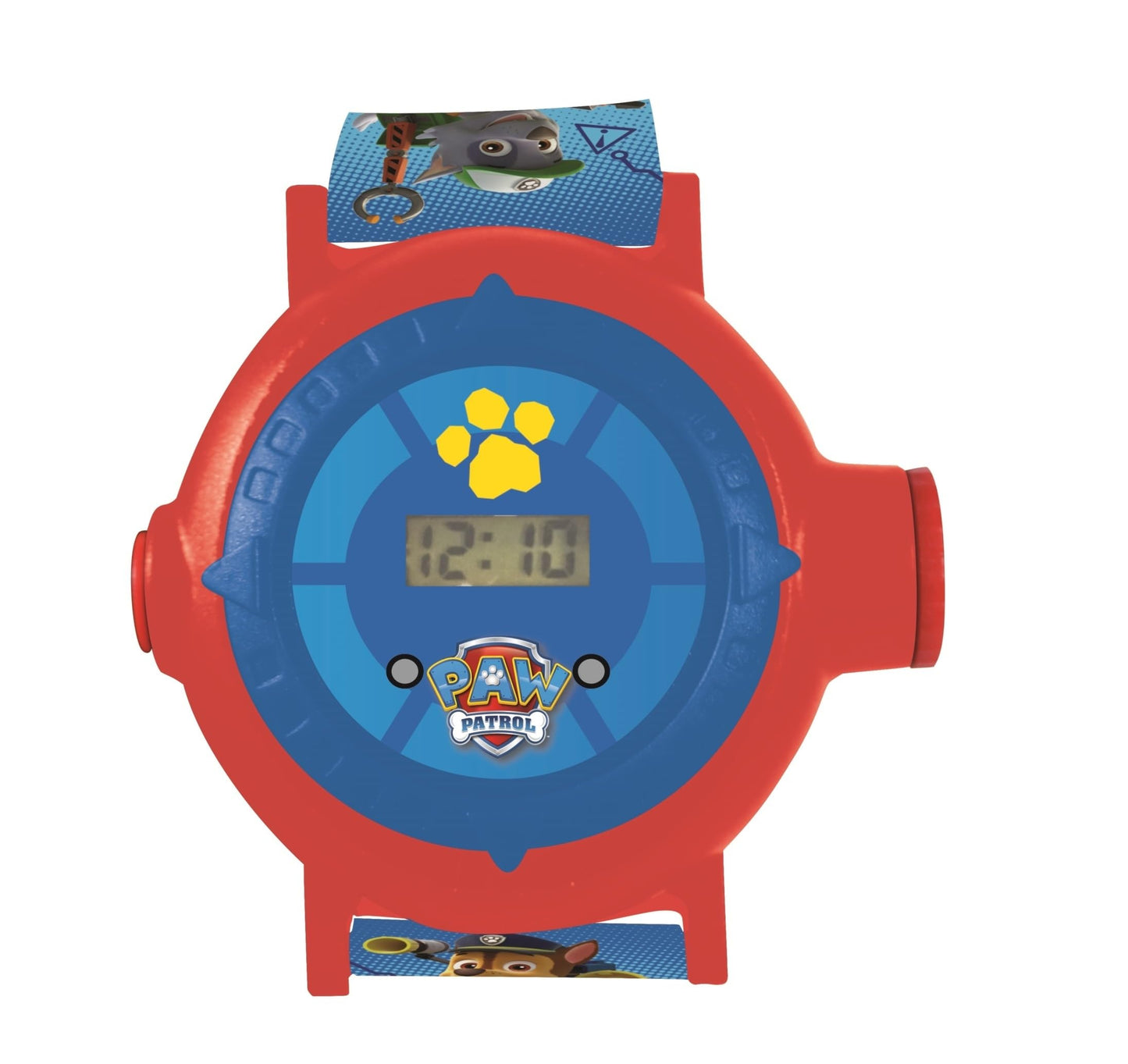 LEXIBOOK Paw Patrol Chase Projection Watch, 20 images of your favourite characters, send code messages with the projections, Blue/Red, DMW050PALXB