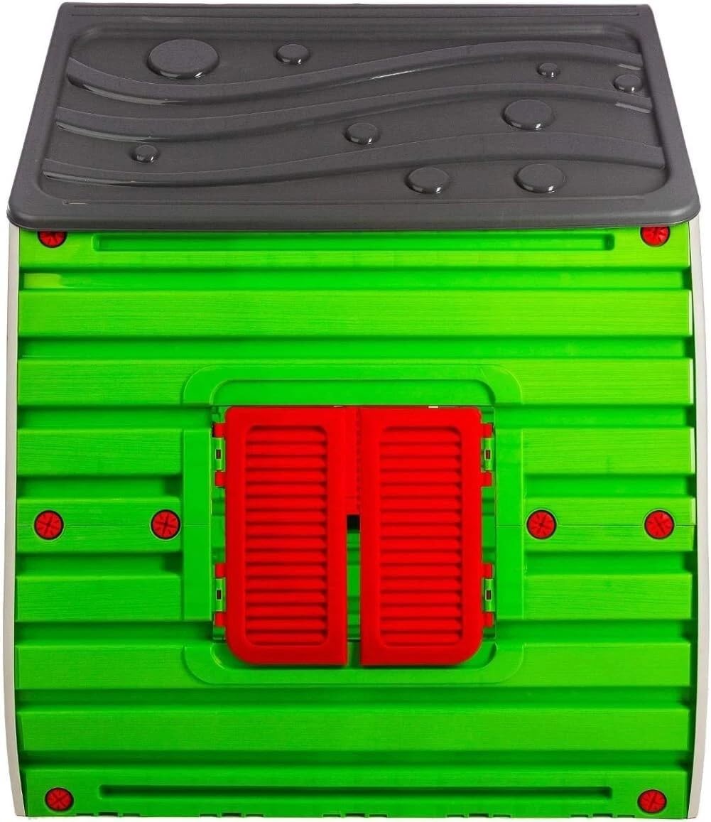 Garden Store Direct 10-561 Magical House Kids Playhouse - Indoor/Outdoor Children's Play Tent with Door & Windows, 102x90x109cm, Easy Assembly Plastic Toy House Multiple Colours Available! (Grey Roof)