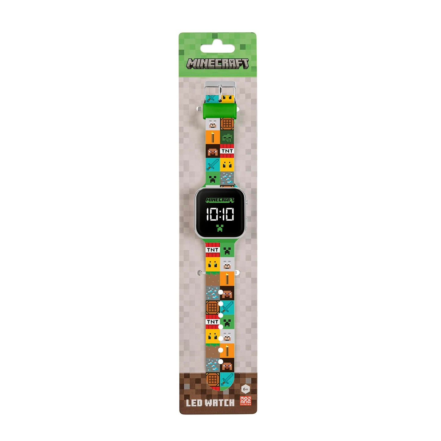 Minecraft Kids LED Digital Colourful Multicolour Silicone Strap Watch MIN4272