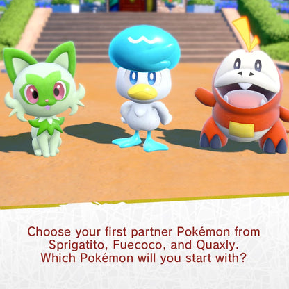 Nintendo Pokémon Violet game for Nintendo Switch, featuring colorful game cover with Pokémon characters and Nintendo branding.