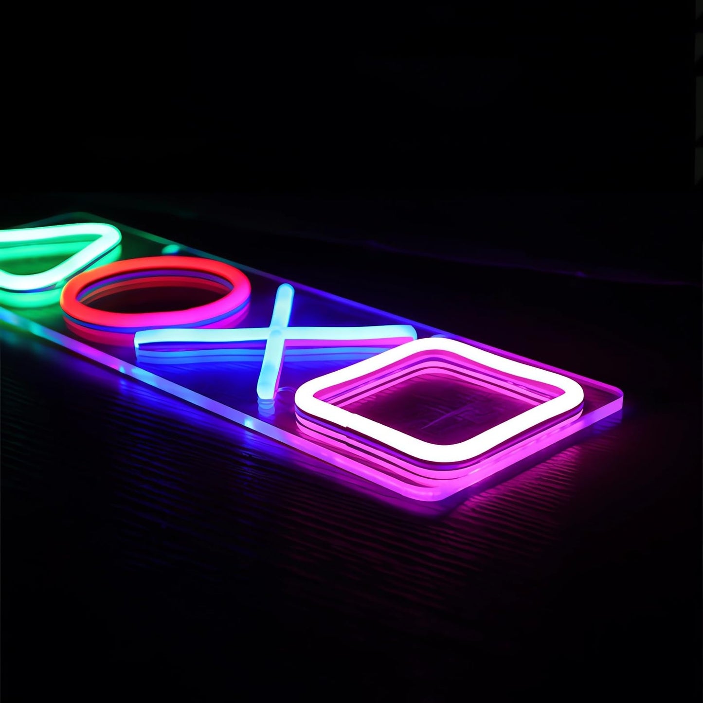 STHomedeco gaming LED wall art neon light with USB switch, gamer bedroom decor, colorful gaming LED sign for gaming room.