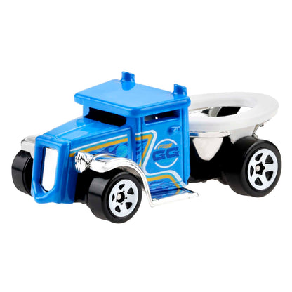 Assorted styles of Hot Wheels 1:64 scale die-cast cars for kids and collectors, featuring modern and classic vehicles.