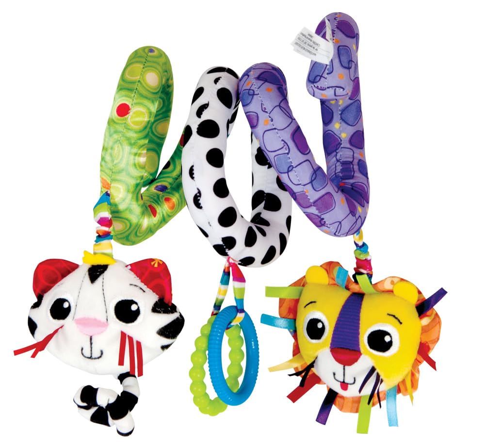 LAMAZE Activity Spiral Baby Pram Toy | Soft Baby Sensory Toy Ideal for Prams and Pushchairs | Suitable from 0 - 6 Months, Boys and Girls