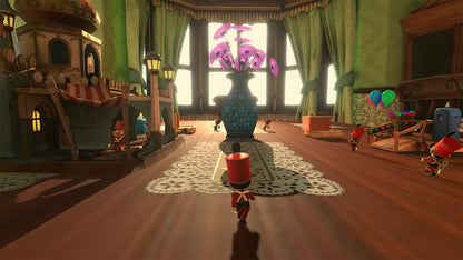 Tin Hearts Nintendo Switch toy adventure game by Wired Productions, showing colorful game cover art with whimsical heart-shaped characters.