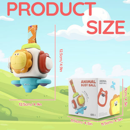 Caterbee baby stroller hanging toy with colorful animal design, clip-on mobile with multi-activity and safe teething features for infants.