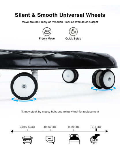 UBRAVOO adjustable baby walker with black PU seat, universal wheels, height adjustment, foldable design for 6-18 months.
