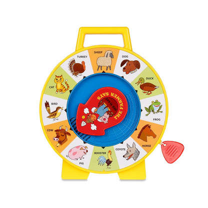 Basic Fun Fisher Price Classics See 'n Say Farmer Says Toy | Educational Talking Animal Wheel with Sounds | Retro Preschool Toy for Toddlers 18 months +