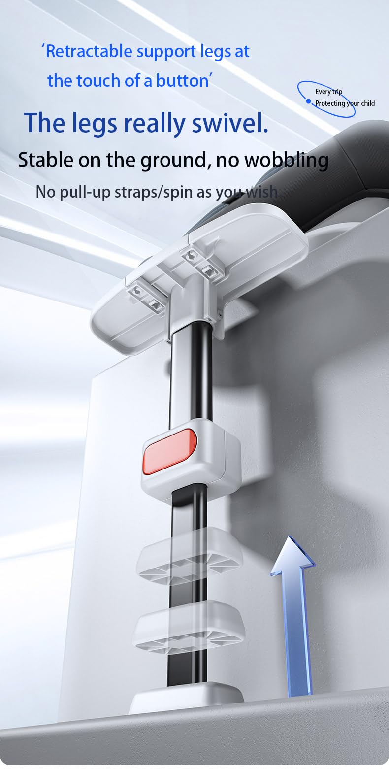 Veitoalioy Baby Car Seat with One-Touch Rotation, Adjustable and Easy to Install Infant Carrier, Forward Facing and Rear Facing Carriers with one-Hand Rotation Feature (Grey with Pedal Stand)