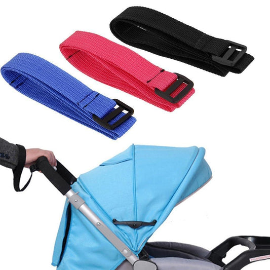Black zalati baby stroller wrist harness with straps and hooks for safety and anti-skid security during walks with children.