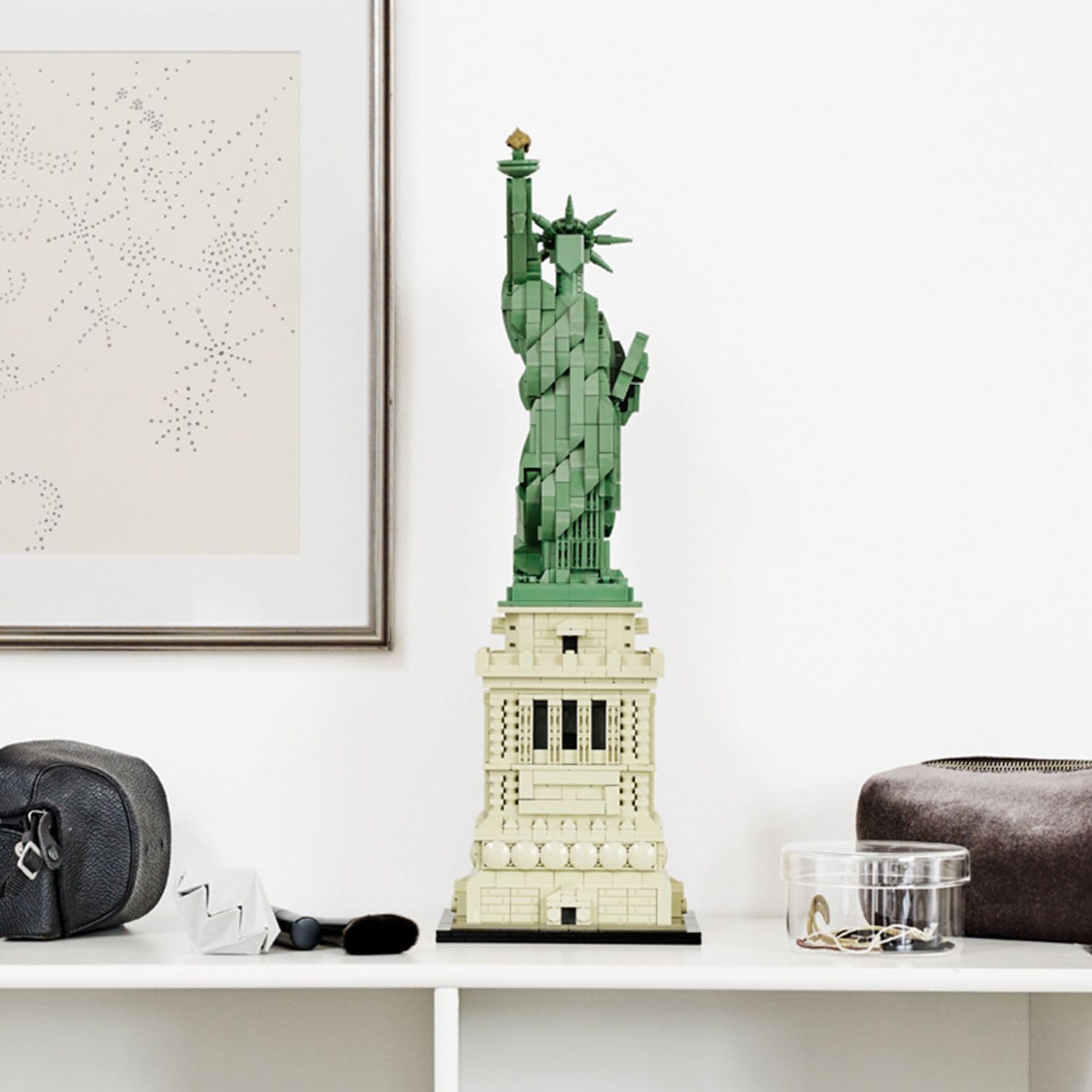 LEGO Architecture Statue of Liberty model kit, featuring intricate details and collectible design for adults.
