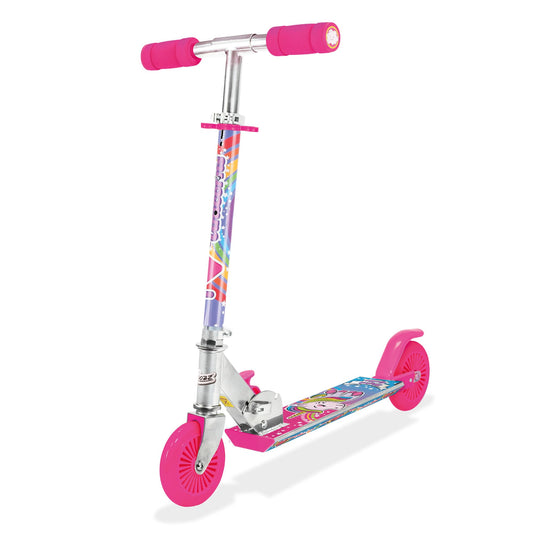 Ozbozz unicorn scooter in vibrant colors with a unique design, featuring a sturdy frame and smooth wheels.