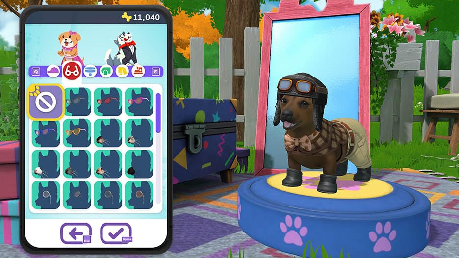 Cute puppy characters from Fireshine Games Little Friends: Puppy Island, set on a colorful island with lush scenery and playful animals.