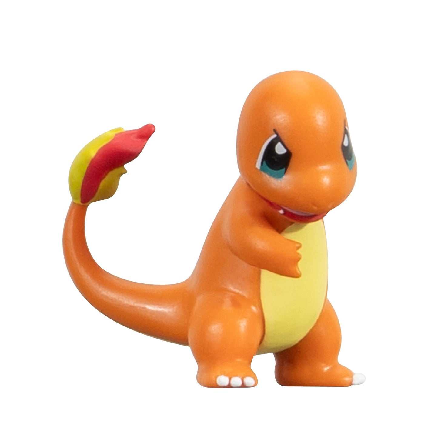 Charmander figure with Pokéball in Pokémon Clip 'N' Go Set, showcasing vibrant colors and detailed design.