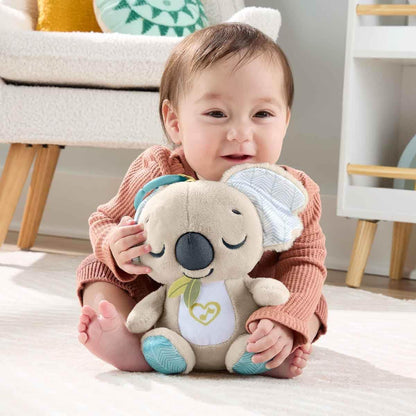Fisher-Price Baby Toy On-the-Go Koala Soother, plush portable sound machine with white noise and music for newborns.