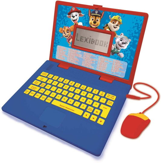 LEXIBOOK, Paw Patrol, Educational and Bilingual Laptop French/English, Toy for Child Kid (Boys & Girls), 124 Activities, Learn Play Games and Music, Red/Blue, JC598PAi1