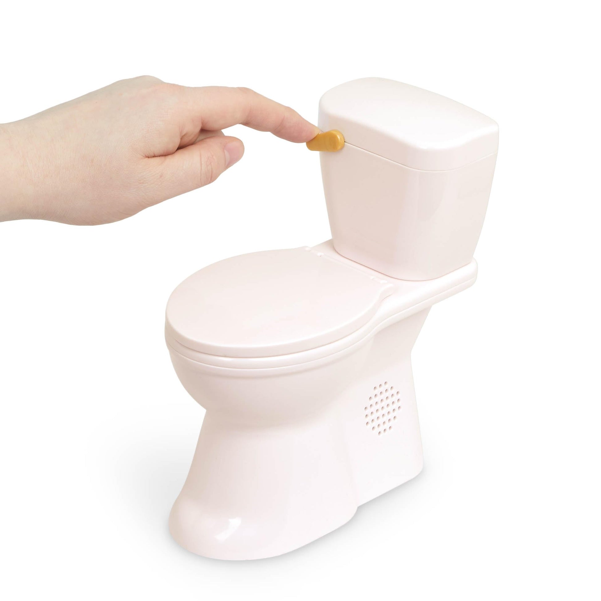 Modern bathroom playset with 7 pieces, including accessories for 18-inch Our Generation dolls in a stylish dollhouse setting.