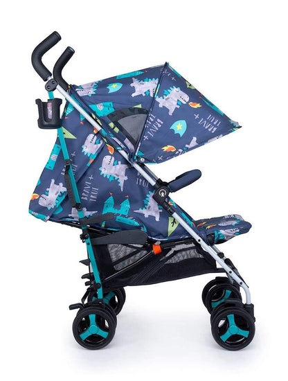 Cosatto Supa 3 Pushchair with Footmuff – Lightweight Stroller from Birth to 25Kg - Easy, Compact, Umbrella Fold, Large Shopping Basket, Carry Handle Footmuff, Dragon Kingdom