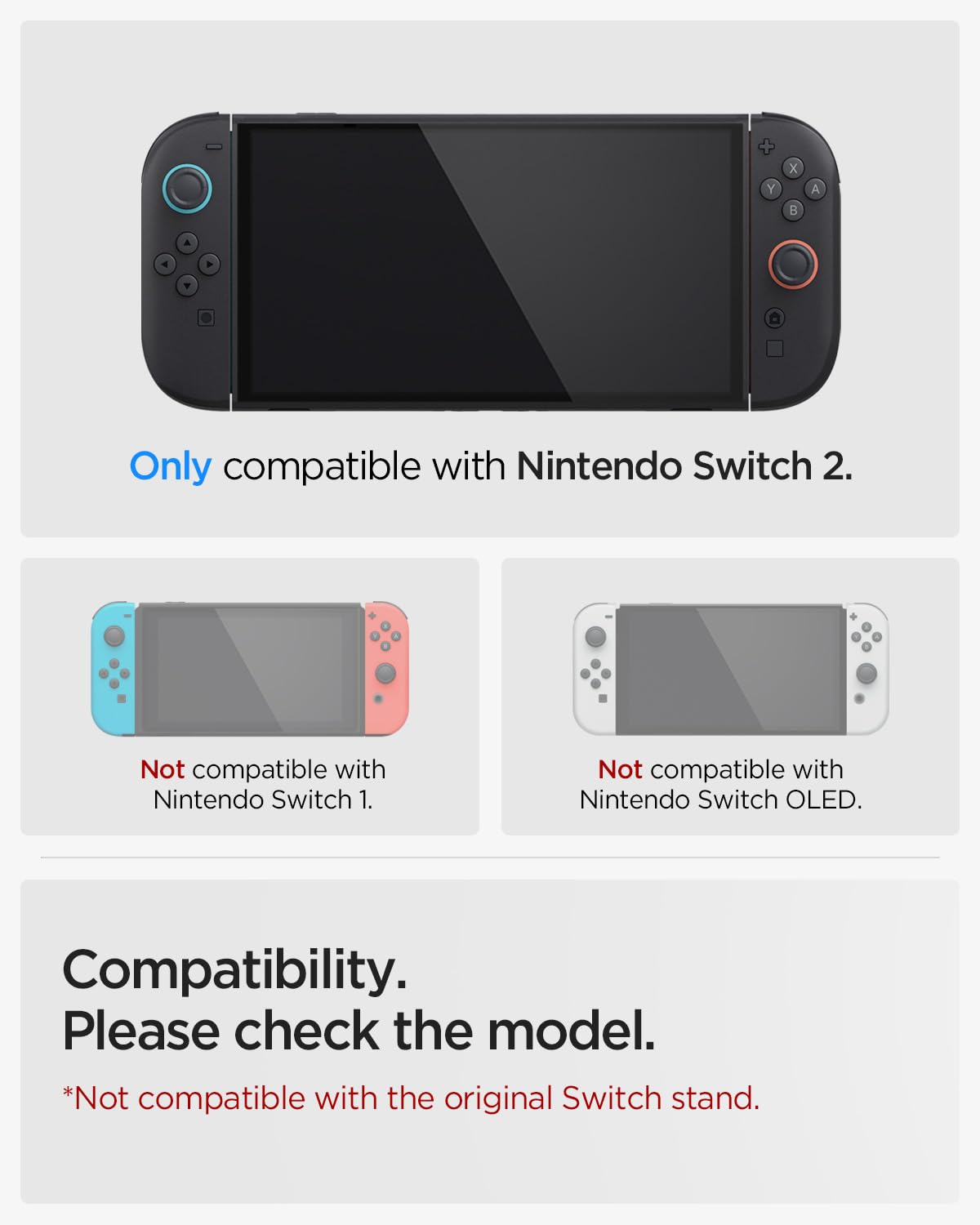 Spigen Ultra Hybrid Frost Black case for Nintendo Switch 2, protective cover compatible with dock and detachable Joy-Con controllers.