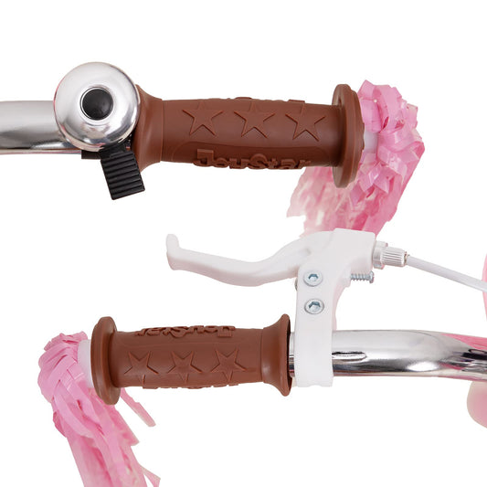 STITCH Little Daisy 12 Inch Kids Bike for 2-4 Years Girls with Stabilisers & Doll Seat, 12 Inch Princess Girls Bike with Basket & Streamers,Pink