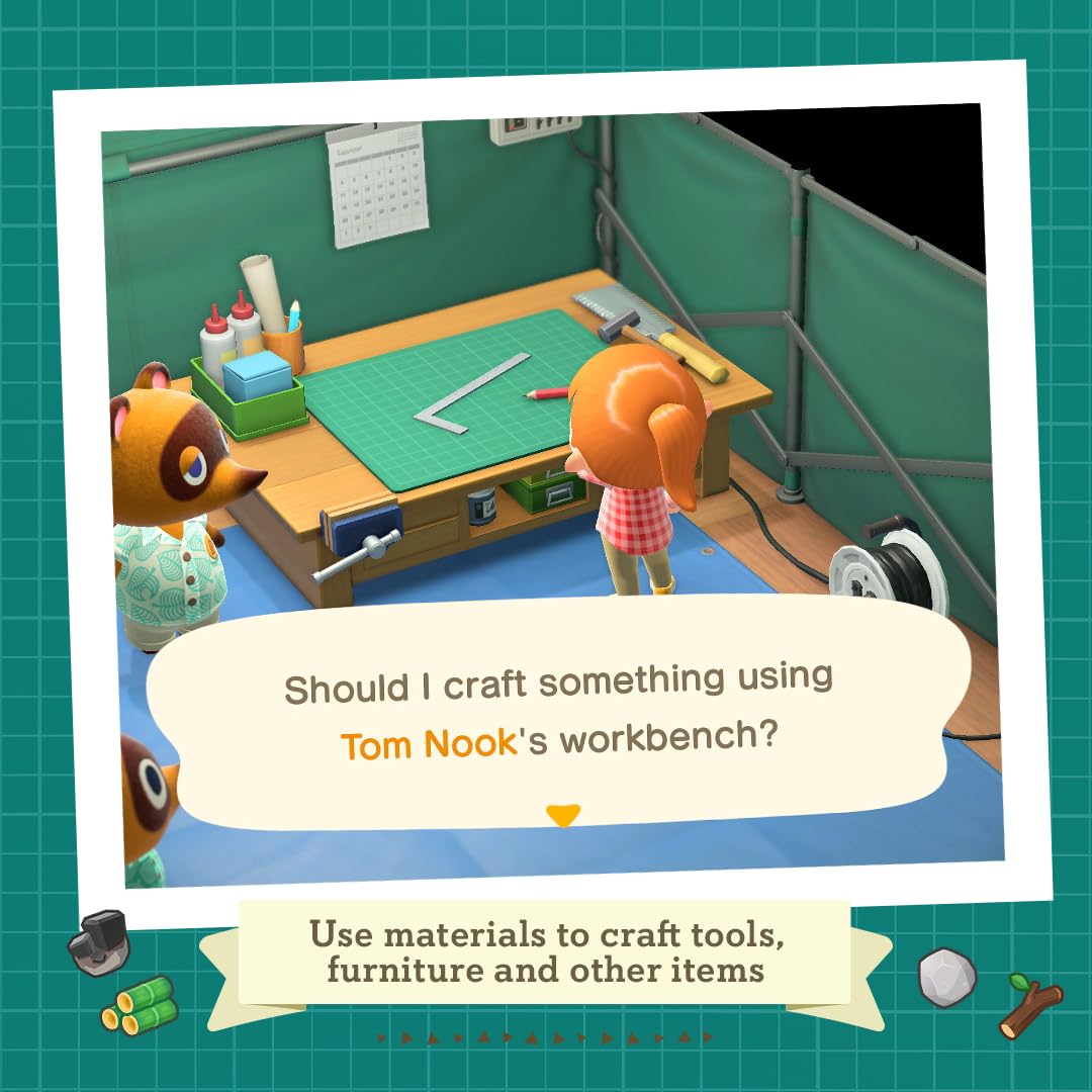 Nintendo Animal Crossing: New Horizons game for Nintendo Switch, showing colorful island scene with characters and lush environment.