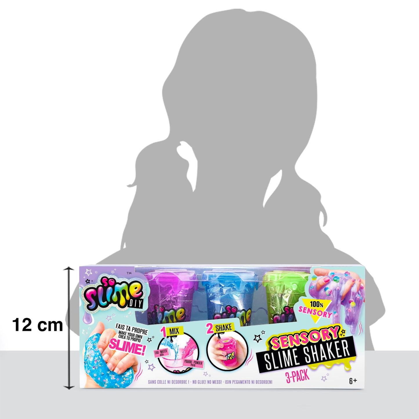 Three colorful So Slime SSC 003 shakers from Canal Toys in assorted bright colors, perfect for slime making and sensory play.