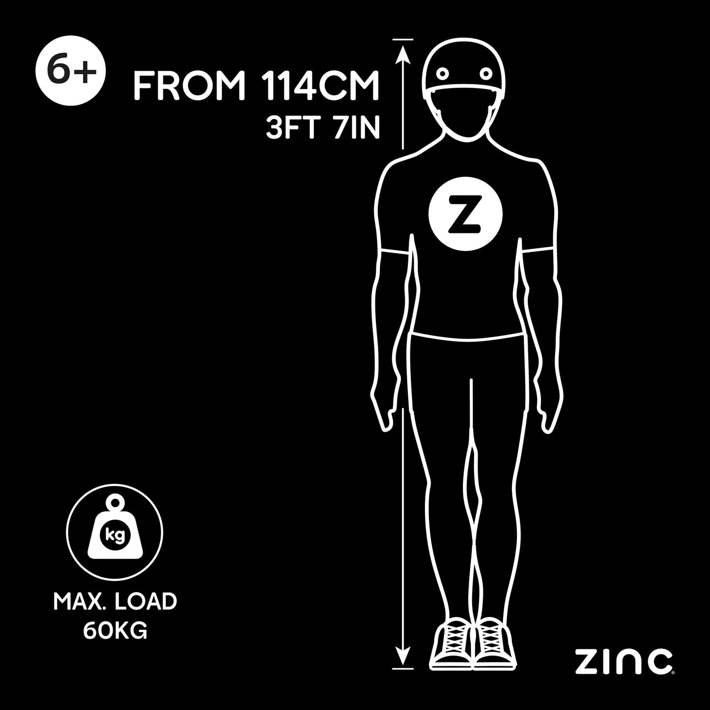 Zinc Thunderglow 2-Wheel Boys Stunt Scooter Age 8+ - Glow-in-the-Dark Pro Seagull Handlebar Design with ABEC-9 Bearings & 100mm PU Wheels - Smooth-Riding Tricks for Kids & Teens
