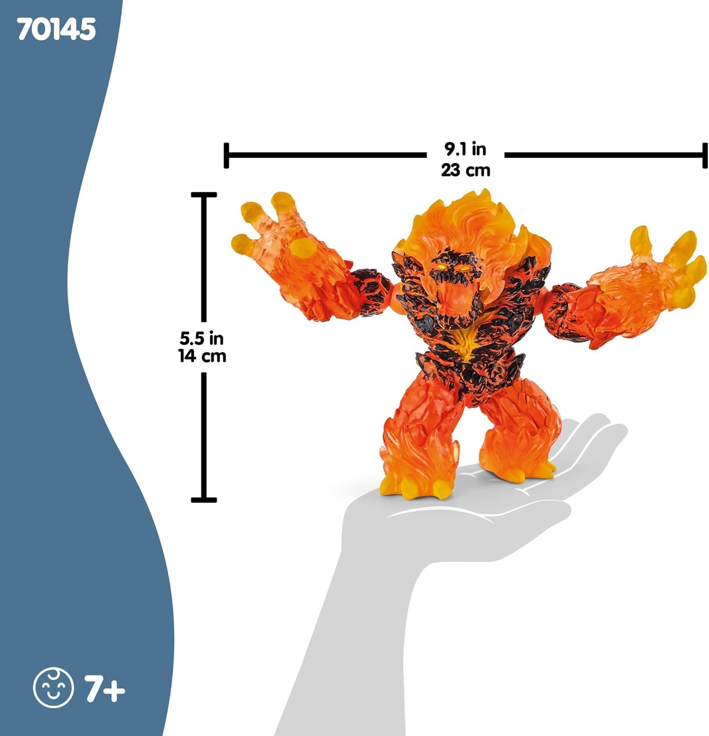 SCHLEICH Eldrador Creatures - 7" Lava Smasher Monster - Fun Movable Magma Monster Action Figure for Boys and Girls - Fantasy Fire Beast Figurine - Durable Elemental Creature - Toys for Kids Ages 7+
