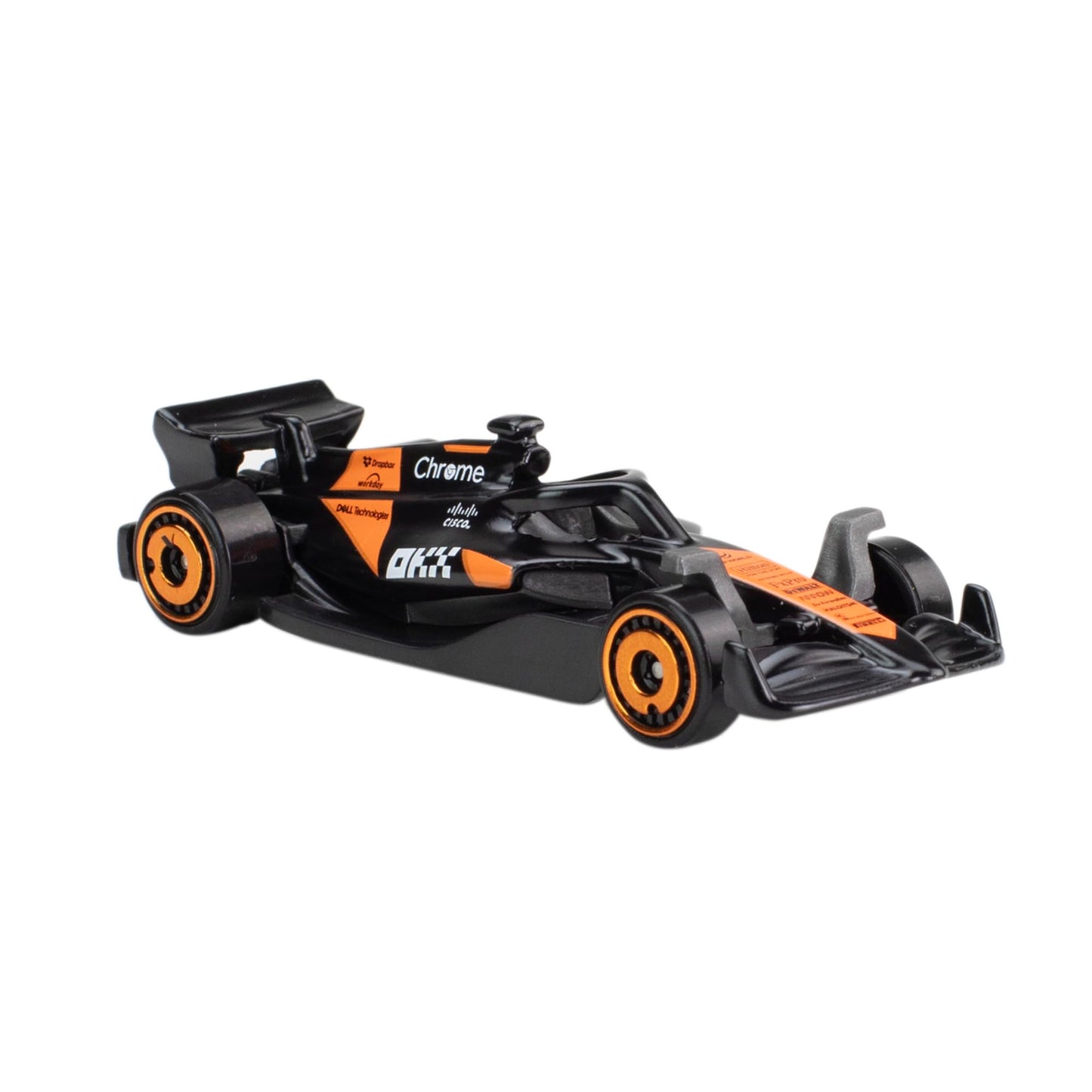 Hot Wheels 1:64 scale die-cast Formula 1 toy cars 5-pack with detailed racing team designs and collectible features.