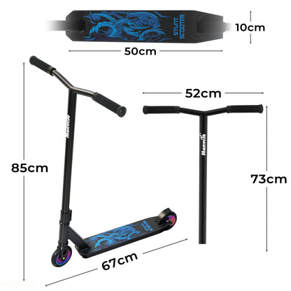 Freestyle Street Pro Stunt Scooter for Kids Ages 8-12, 360 Spin Trick Scooter with ABEC-9 Bearings (Black)